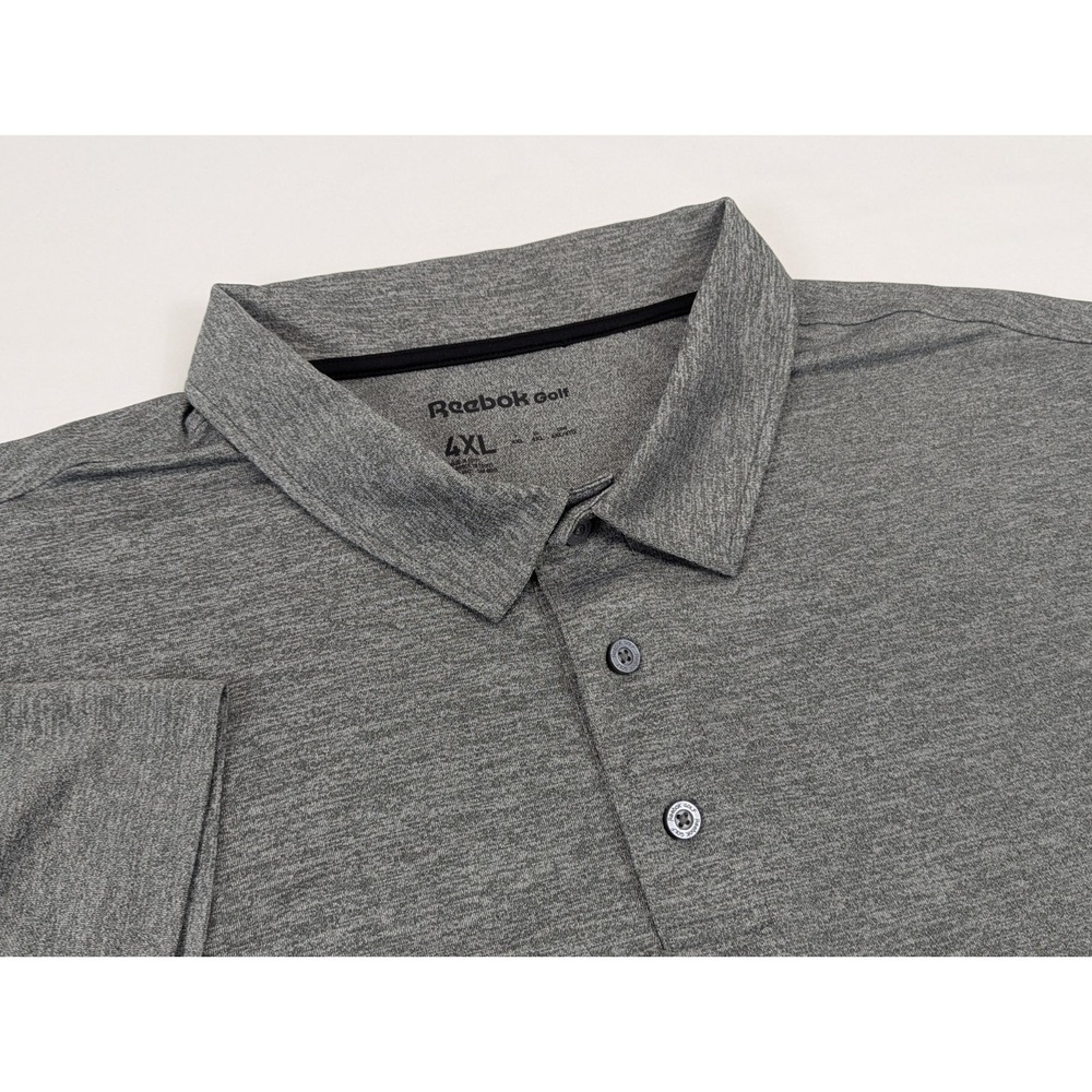 Reebok Performance Golf Polo Shirt Mens 4XL Big Tall Gray Stretch Breathable - Picture 2 of 6